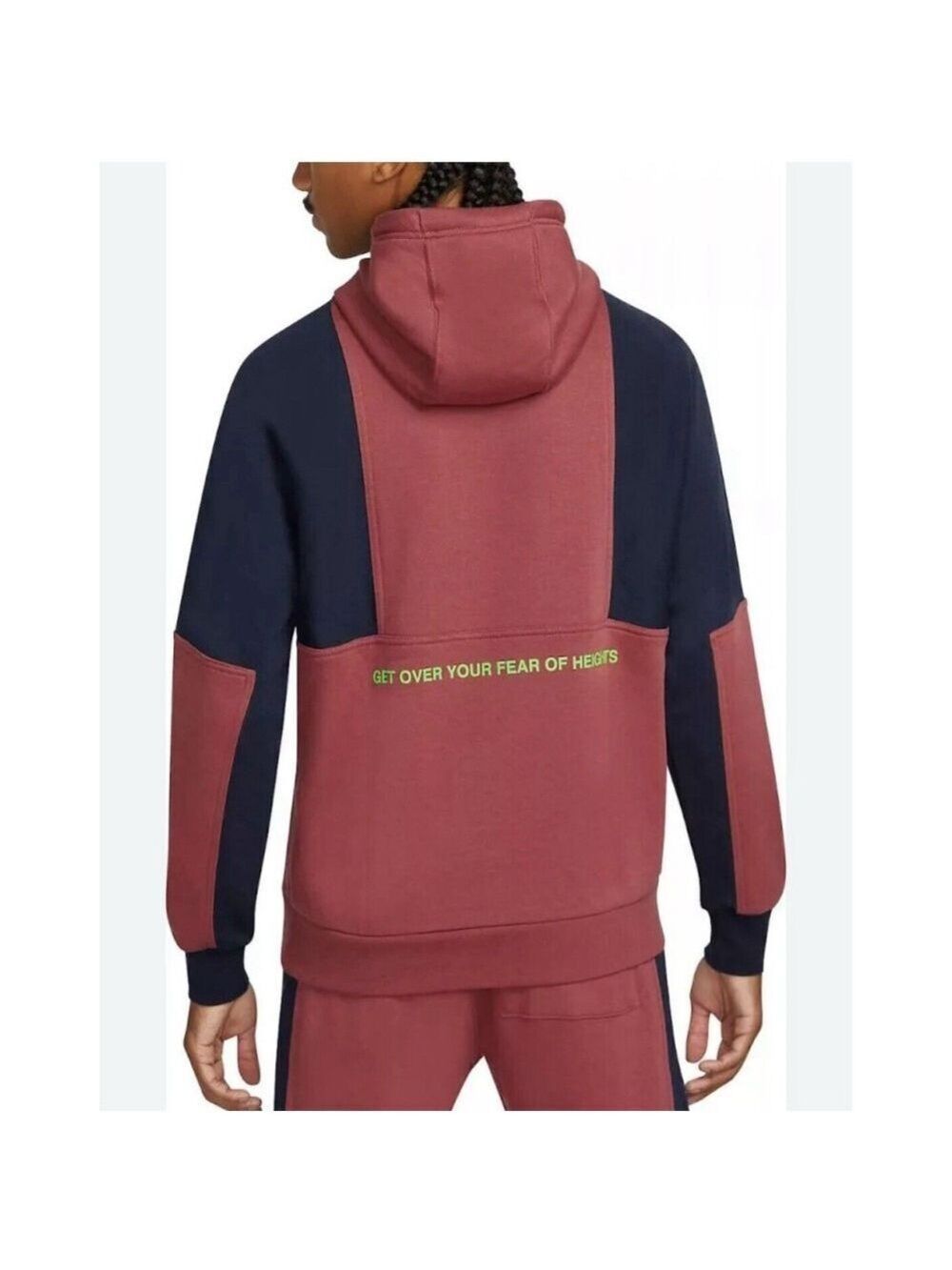 Nike Air Hoodie Mens Medium Pullover Get Over Your Fear of Heights Logo - Picture 2 of 12